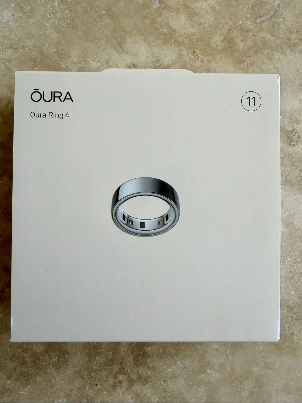 Oura Ring 4, size 11 Silver LIKE NEW IN BOX with additional travel charging case - Picture 5 of 7